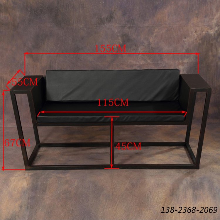 鐵藝沙發，福州定做卡座，復古卡座沙發